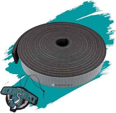 Zwart Zelfklevend Isolatiemateriaal voor Buizen en Luchtkanalen - 19 mm x 5 cm x 6 m