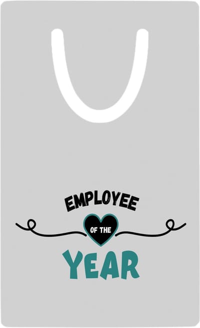 Hacebo® - employee of the year metalen boekenlegger - Collega - werknemers - werknemer van het jaar - collega's - verjaardag - geschenk - kado - bedankje Bladwijzer boekenleggers - 7.6 cm x 5cm