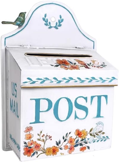 Buiten brievenbus - Wand brievenbus - Post ontvangen - Roestbestendig metaal - 30 x 15 x 45 cm - Wit