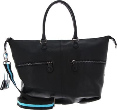 Gabs Leren Schoudertas G3 Plus TG Ruga Tasca Laterale Shoulder Bag Nero Zwart