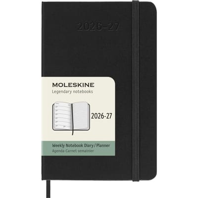 Moleskine 18 Maanden Agenda - 2026/27 - Wekelijks - Pocket - Harde Kaft - Zwart