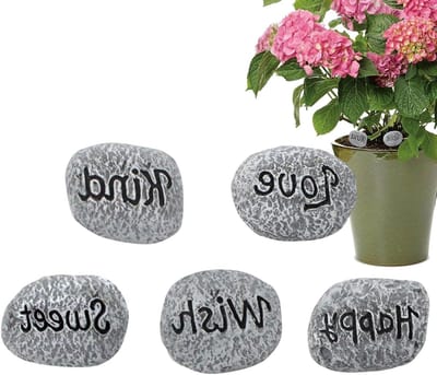Decoratieve Stenen - Kiezels voor Bloempot - Tuin Decoratie - Met Inspirerende Tekst - 5 stuks - Niet gespecificeerd
