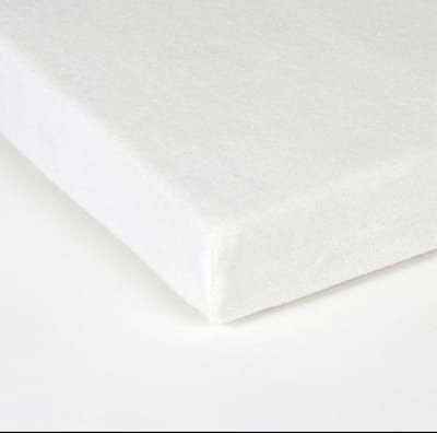 Molton Topper Hoeslaken - Rondom Elastiek -2Persoons-160x200- cm -Wit -Hoekhoogte 15 cm