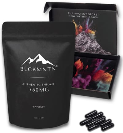 Authentic Shilajit Capsules - 60x 750MG - 100% Pure Mumijo - 83,47% Fulvinezuur - EuroFins Gecontroleerd