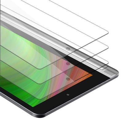 Cadorabo 3x Screenprotector geschikt voor Lenovo Yoga Tab 2 (10.1 Zoll) in KRISTALHELDER - Getemperd Pantser Film (Tempered) Display beschermend glas in 9H hardheid met 3D Touch