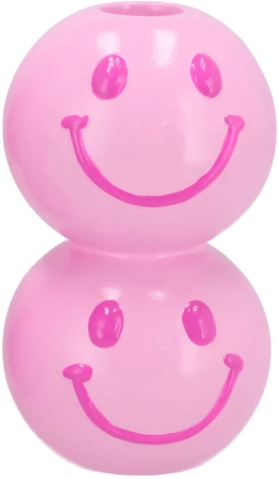 Smiley pink mix candle bulb 7x7x6cm