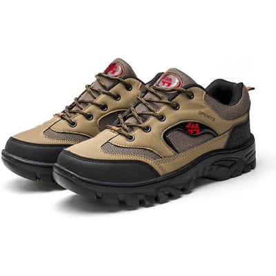 Herfst Nieuwe Herenschoenen Leer Buitensportschoenen Alles-match Dikke Zool Antislip Werkschoenen Heren Ronde Neus Veters 44