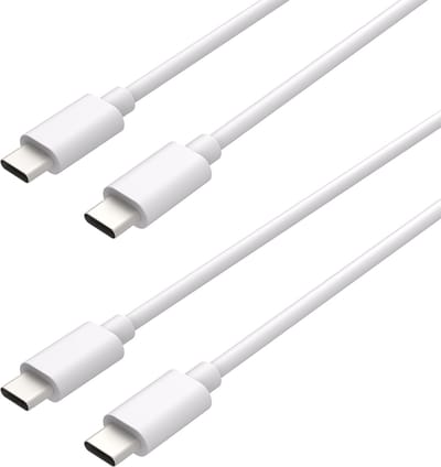 USB C naar USB C Kabel - Oplader - Oplaadkabel Geschikt voor Samsung oplader - Fast Charge - Oplaadkabel - 75cm - Wit - 2 stuks - Cazy
