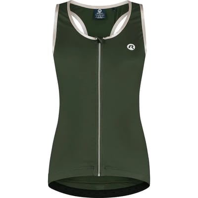 Rogelli Abbey Dames Fietstop - Mouwloos - Groen/Sand