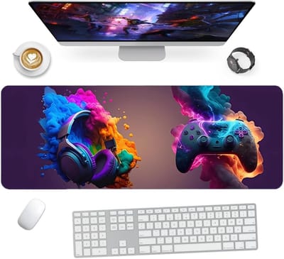 Grote desk pad van 80 x 30 cm, ideaal voor kantoorwerk en gaming, perfect voor dagelijks gebruik en gamers