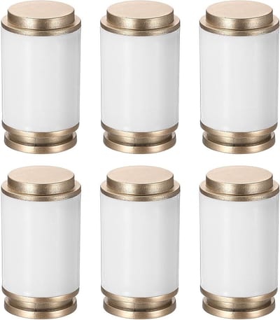 Gordijnstang-eindstukken (6 stuks) - PP gordijnroede eindstuk - Modern design - Wit - Voor stangen van 28-30 mm doorsnee - Woondecoratie accessoires