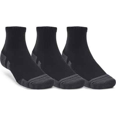 Under Armour UA Performance Tech 3pk Qtr-BLK Unisex Sportsokken - Zwart - Jet Grijs