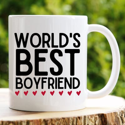 World's Best Boyfriend mok - Valentijn cadeautje voor hem - Valentijn cadeautje voor haar - Valentijnsdag - Verjaardag cadeau - Cadeau voor man - Cadeau voor vrouw - Grappige cadeaus - Mokken - Theeglazen - Koffiebeker