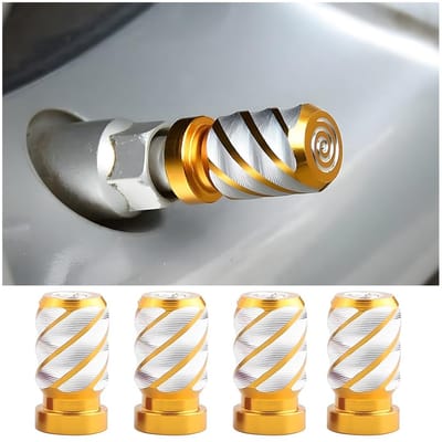 Dailygoods- Bandventieldopjes 4 Stuks - Aluminium - Corrosiebestendig