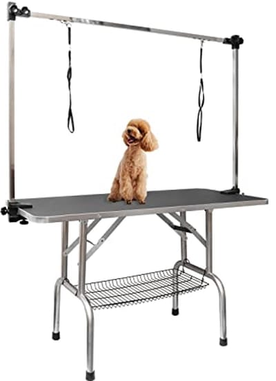Opvouwbare Hond Verzorging Tafel - 36 Inch - Verstelbare Hoogte met Anti-slip Rubberblad