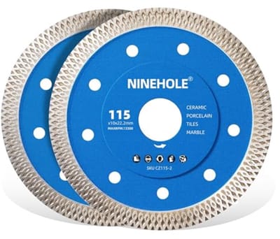 Diamantdoorslijpschijven - Tegelschijven - Precisie Tegels Snijden - Extra Dunne Slijpschijven - 115 x 222 mm - Zilver
