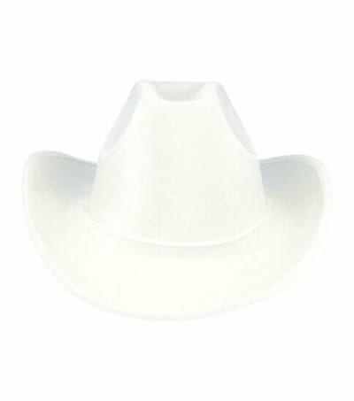 Haarsoires Cowboyhoed - Western Hoed - Velvet - One Size - Wit - Cowboy Hoed - Dames & Heren - Festival Carnaval Themafeest
