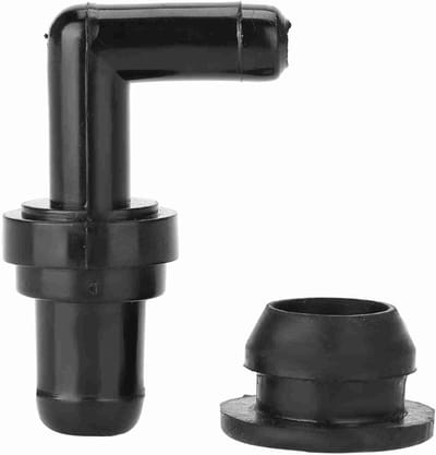 Complete PCV Ventiel Kit 90° Zwart voor Vervanging en Eenvoudige Installatie - Directe Compatibiliteit, Duurzaam en Betrouwbaar