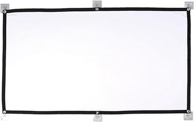 Projectiescherm - Draagbaar Scherm - Thuisbioscoop Creëren - Hoge Dichtheid Stof - 150 Inch - Wit