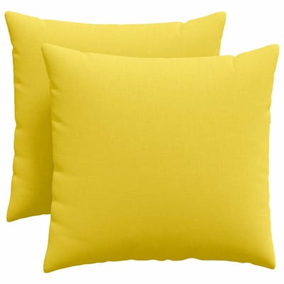 vidaXL - Zitkussens - 2 - st - Stof - Licht - Geel - 50 - x - 50 - cm