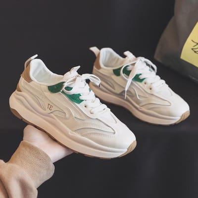 Chaussures pour femmes Été Maille Respirante Chaussures Décontractées Nouvelles Baskets à Plateforme Petites Chaussures Blanches Mujer 36 white
