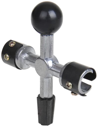 ProPlus Accupoolreiniger - 4-zijdig - Universeel - Verbeterde geleiding - 10.2 x 12.4 cm - Zilver
