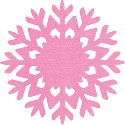 Sneeuwvlok vilt onderzetters - Roze - 6 stuks - ø 10 cm - Kerst onderzetter - Tafeldecoratie - Glas onderzetter - Cadeau - Woondecoratie - Tafelbescherming - Onderzetters voor glazen - Keukenbenodigdheden - Woonaccessoires - Tafelaccessoires