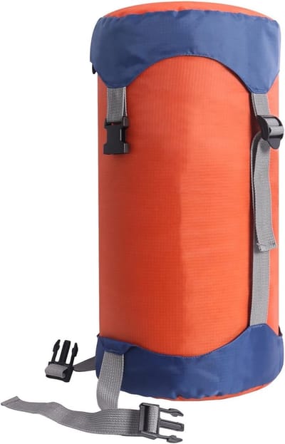 Compressiezak Slaapzak - Reis Opbergzak - Ruimte Besparen - Scheurvast Polyester - Tot 25 Liter - Oranjeblauw