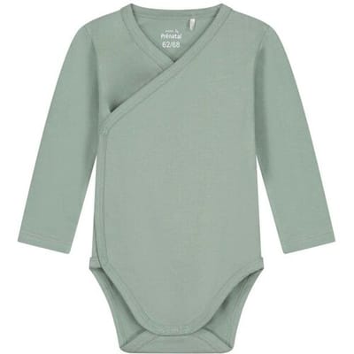 Prénatal basis romper met overslag Midgreen 44 unisex