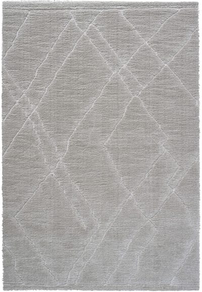 Rugsman Kyoto 014.0005.6292 Vloerkleed - 200 x 290 cm - Ivoor - Rechthoekig - Polyester - Woonkamer - Geometrisch - Shaggy - Hoogpolig, Boho, Modern