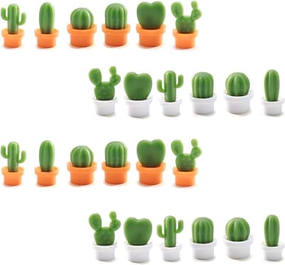 Cactus koelkastmagneten set van 24 stuks, decoratieve succulenten voor thuis, kantoor en whiteboards
