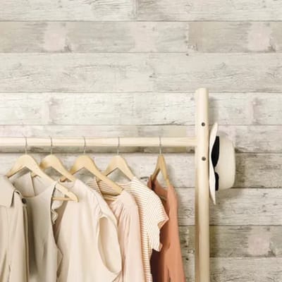 Behang verweerde planken - Beige steigerhout - Industrieel Landelijk - Tienerkamer - Kinderbehang - 0,53 x 10,05 M – Urban Friends & Coffee