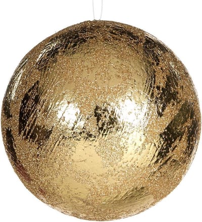 Goodwill Kerstbal Goud D 11 cm  H 11 cm  Voordeelaanbod per 2 stuks