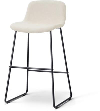 Nolon Nino-Mats barkruk cottonbeige - zwart onderstel - 75 cm