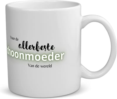 Akyol - voor de allerbeste schoonmoeder van de wereld koffiemok - theemok - Mama - de beste schoonmoeder - moeder cadeautjes - moederdag - verjaardagscadeau - verjaardag - cadeau - geschenk - kado - gift - moeder artikelen - 350 ML inhoud