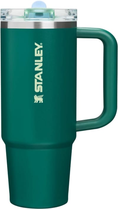 STANLEY Quencher ProTour Flip Straw Tumbler 0,89L (Emerald Honeydew) – Lekvrije Thermosbeker met Flip Straw & Handvat – Geïsoleerd RVS – BPA-vrij