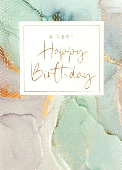 Wenskaart Golden Rush a very Happy Birthday