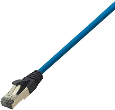 LogiLink CQ8066S RJ45 Netwerkkabel, patchkabel CAT 8.1 S/FTP 3.00 m Blauw Halogeenvrij 1 stuk(s)