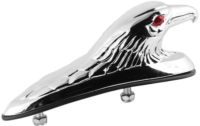 Allecto - Voorspatbord Eagle Hoofd - Spatbord Motorfiets - Nostalgische Look - Aluminium - Decor Ornament - Geschikt voor Motorfietsen
