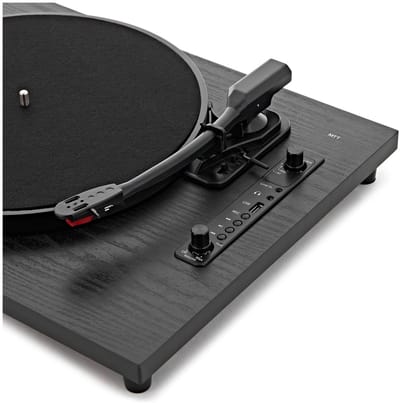 AVCOM Contemporary Platenspeler en actief luidspeakersysteem, zwart