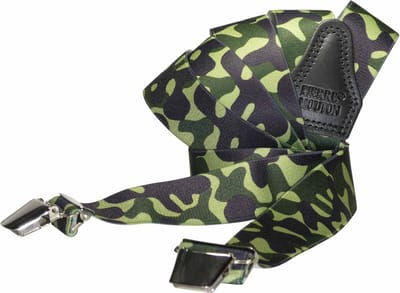 Pierre Mouton Camouflage Bretel - Bretels - Volwassenen - Heren - Groen - 120cm - 3 brede clips - M - L