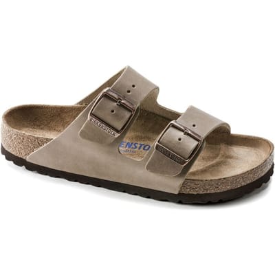 Birkenstock Arizona FL WB Narrow Unisex Slippers - Tabacco Brown - Maat 46