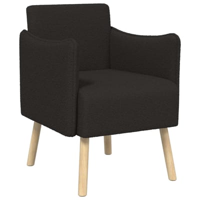vidaXL - Accentstoel - Zwart - Bouclé