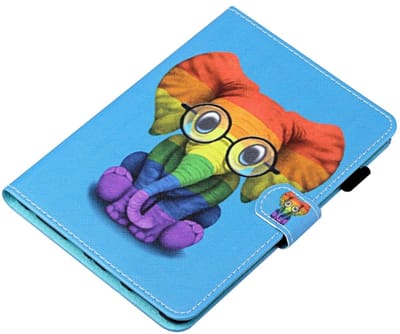 Regenboog Olifant - Bescherm-Etui Map Hoes geschikt voor iPad 10 - 10.9 - A16