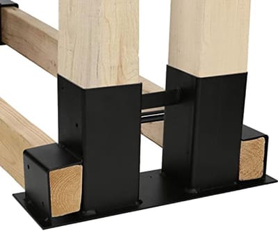 Set van 4 Houten Stapelhulp voor Brandhout - Stabiele Opbergoplossing voor Binnen en Buiten