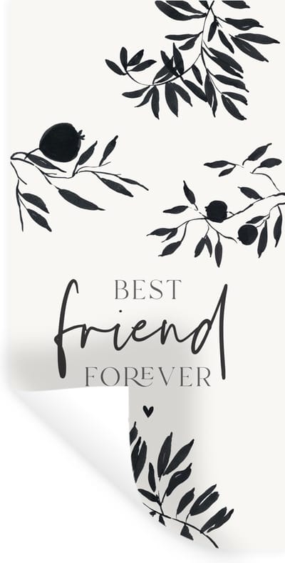 Muurstickers - Sticker Folie - Best friend forever - BFF - Spreuken - Vrienden - Quotes - 40x80 cm - Plakfolie - Muurstickers Kinderkamer - Zelfklevend Behang - Zelfklevend behangpapier - Stickerfolie