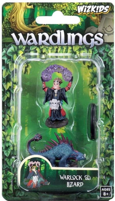 WizKids Wardlings Painted RPG Figures: Boy Warlock & Lizard