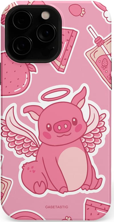 Casetastic Hoesje Geschikt voor Apple iPhone 13 Pro Magsafe - Stijlvolle Beschermende Duo-layer Case - Varken vleugels