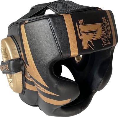 PunchR™ Vechtsport Hoofdbescherming Electric Zwart Goud - XS