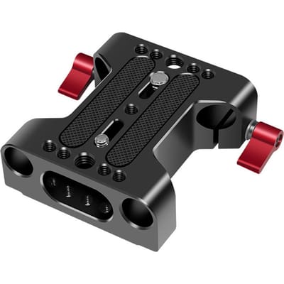 Multifunctionele Camerabasisplaat met 15mm Rod Rail Klem Statief Montage Basisplaat Aluminiumlegering zwart